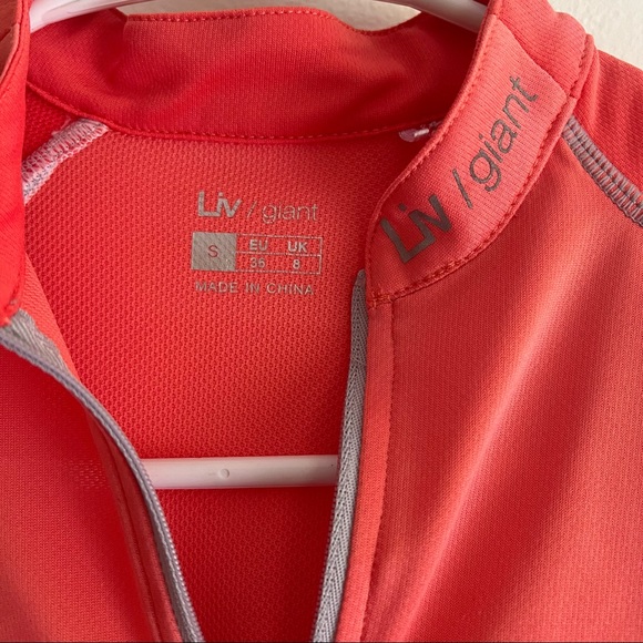 LIV GIANT Biking Riding Jersey Coral size Small Excellent, like new condition. - Picture 3 of 4